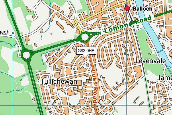 G83 0HB map - OS VectorMap District (Ordnance Survey)