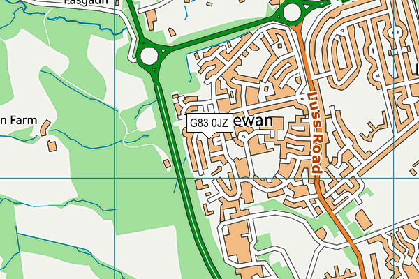 G83 0JZ map - OS VectorMap District (Ordnance Survey)