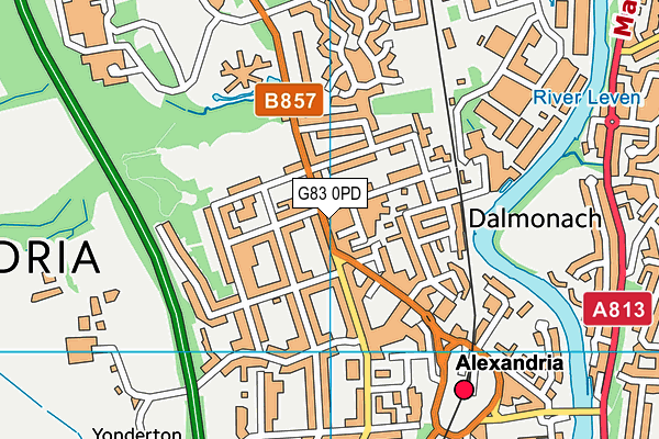 G83 0PD map - OS VectorMap District (Ordnance Survey)