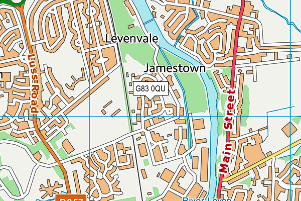 G83 0QU map - OS VectorMap District (Ordnance Survey)