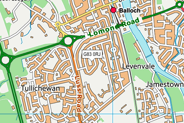 G83 0RJ map - OS VectorMap District (Ordnance Survey)