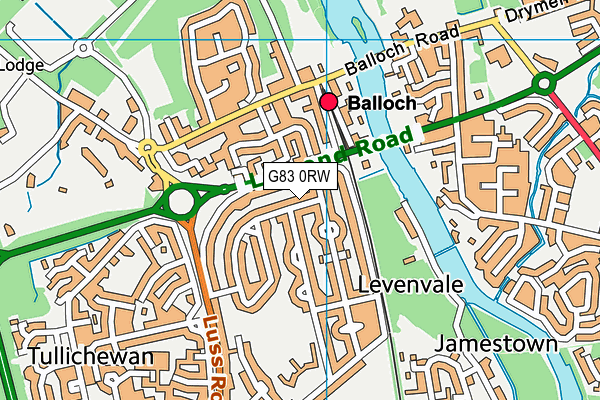 G83 0RW map - OS VectorMap District (Ordnance Survey)