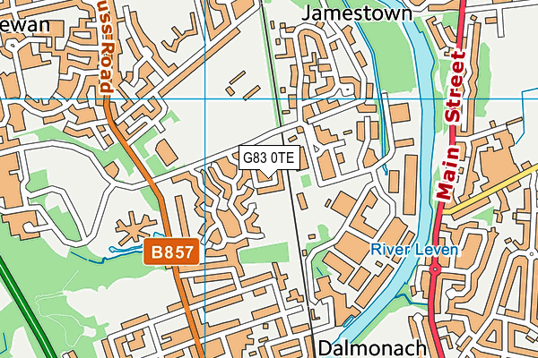 G83 0TE map - OS VectorMap District (Ordnance Survey)