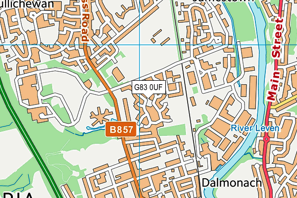 G83 0UF map - OS VectorMap District (Ordnance Survey)