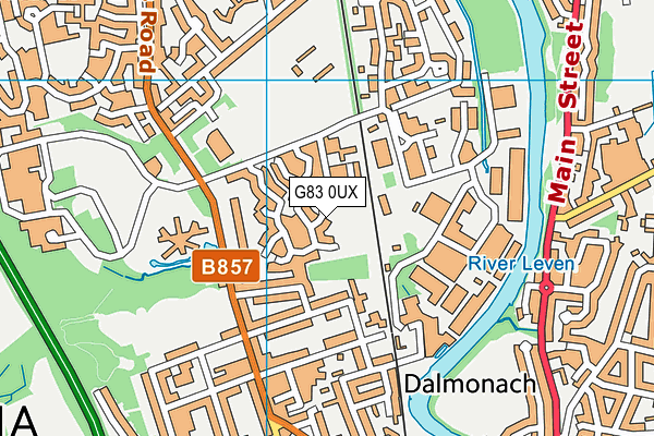 G83 0UX map - OS VectorMap District (Ordnance Survey)