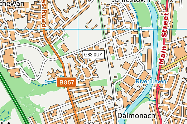 G83 0UY map - OS VectorMap District (Ordnance Survey)