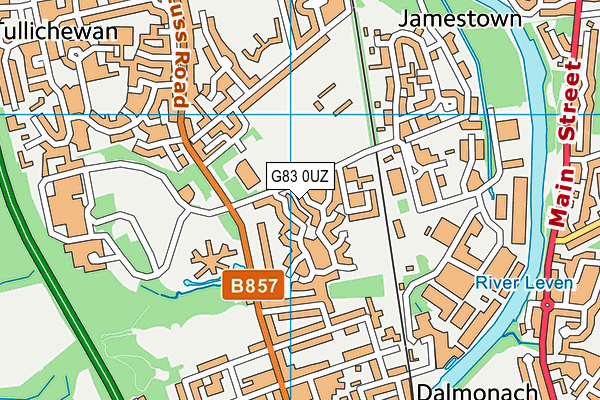 G83 0UZ map - OS VectorMap District (Ordnance Survey)