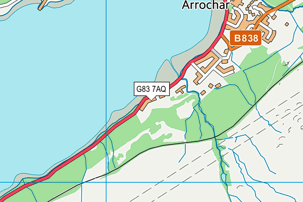 G83 7AQ map - OS VectorMap District (Ordnance Survey)