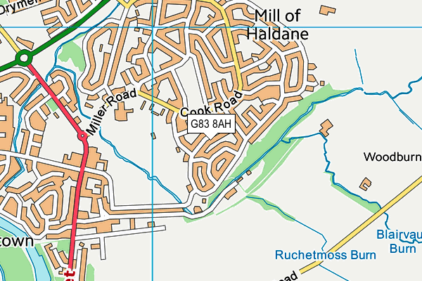 G83 8AH map - OS VectorMap District (Ordnance Survey)
