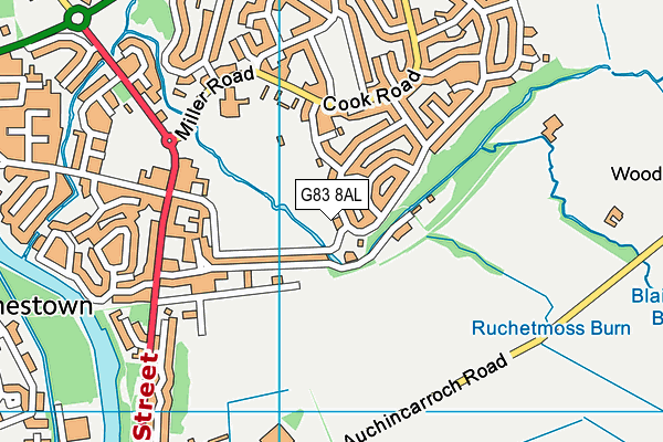 G83 8AL map - OS VectorMap District (Ordnance Survey)