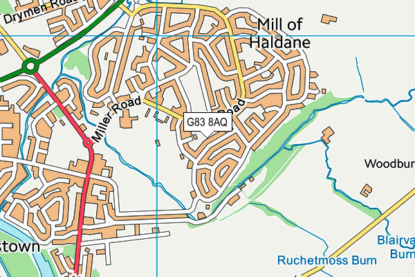 G83 8AQ map - OS VectorMap District (Ordnance Survey)