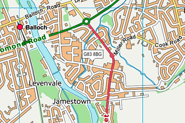 G83 8BG map - OS VectorMap District (Ordnance Survey)