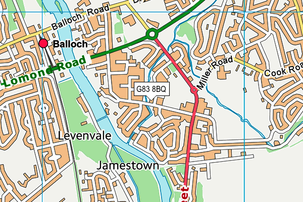 G83 8BQ map - OS VectorMap District (Ordnance Survey)