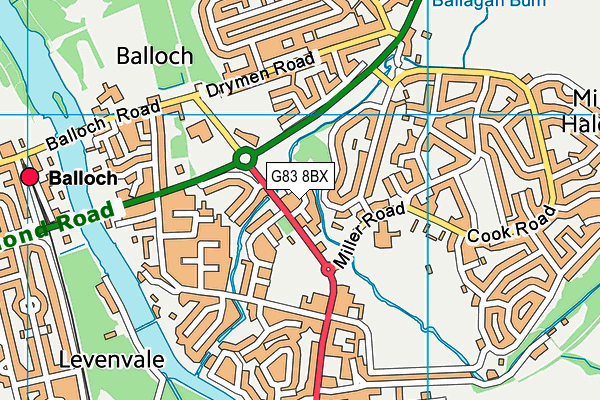G83 8BX map - OS VectorMap District (Ordnance Survey)