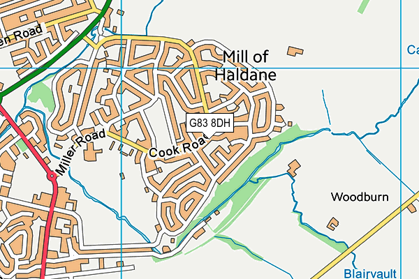 G83 8DH map - OS VectorMap District (Ordnance Survey)