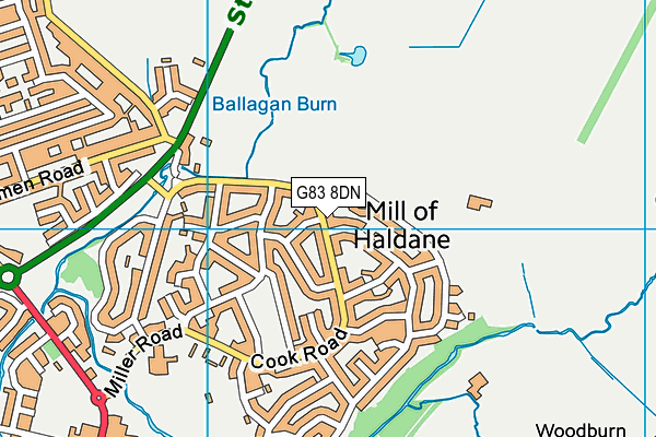 G83 8DN map - OS VectorMap District (Ordnance Survey)