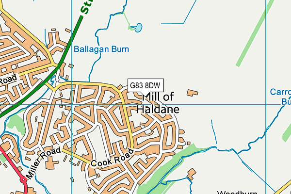 G83 8DW map - OS VectorMap District (Ordnance Survey)