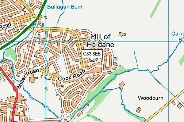 G83 8EB map - OS VectorMap District (Ordnance Survey)