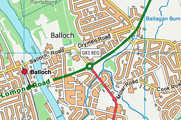 G83 8EG map - OS VectorMap District (Ordnance Survey)