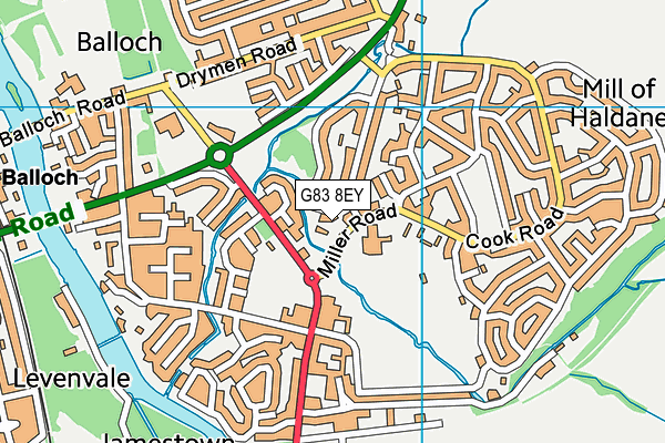 G83 8EY map - OS VectorMap District (Ordnance Survey)