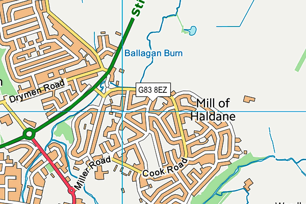 G83 8EZ map - OS VectorMap District (Ordnance Survey)