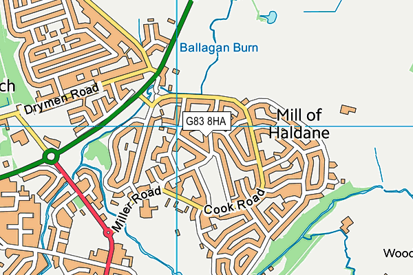 G83 8HA map - OS VectorMap District (Ordnance Survey)