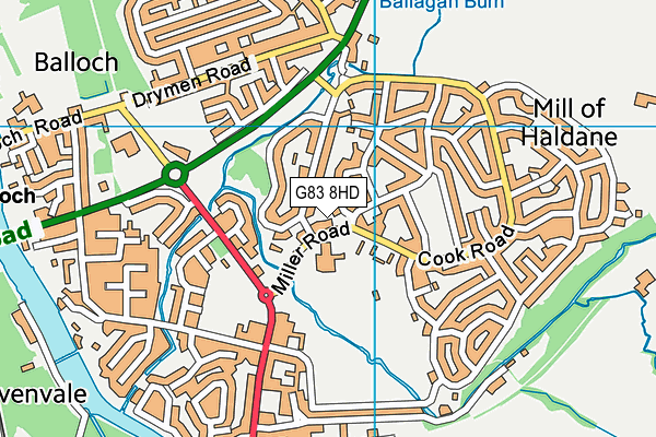 G83 8HD map - OS VectorMap District (Ordnance Survey)