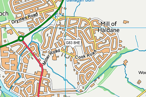 G83 8HE map - OS VectorMap District (Ordnance Survey)