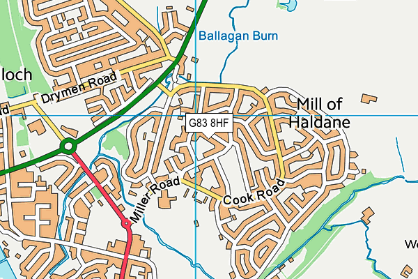 G83 8HF map - OS VectorMap District (Ordnance Survey)