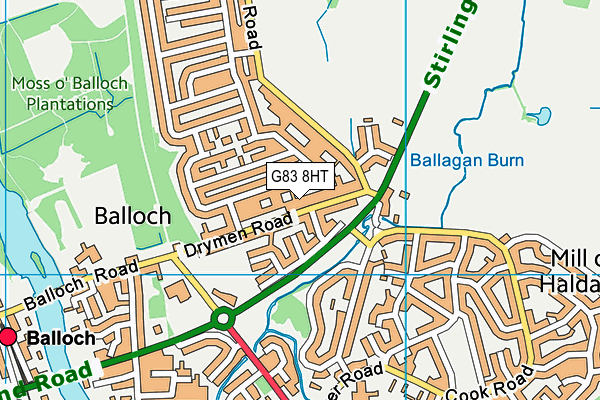 G83 8HT map - OS VectorMap District (Ordnance Survey)