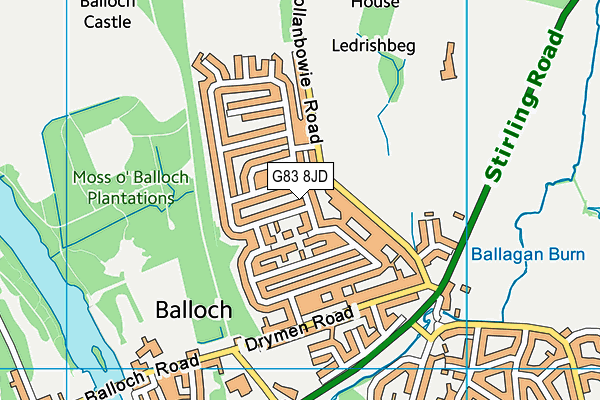 G83 8JD map - OS VectorMap District (Ordnance Survey)