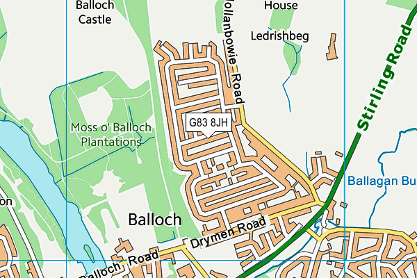 G83 8JH map - OS VectorMap District (Ordnance Survey)