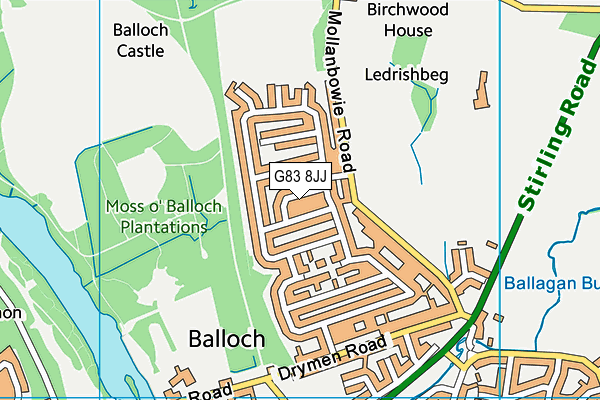 G83 8JJ map - OS VectorMap District (Ordnance Survey)