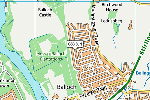 G83 8JN map - OS VectorMap District (Ordnance Survey)