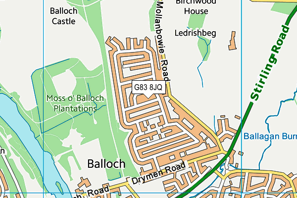G83 8JQ map - OS VectorMap District (Ordnance Survey)
