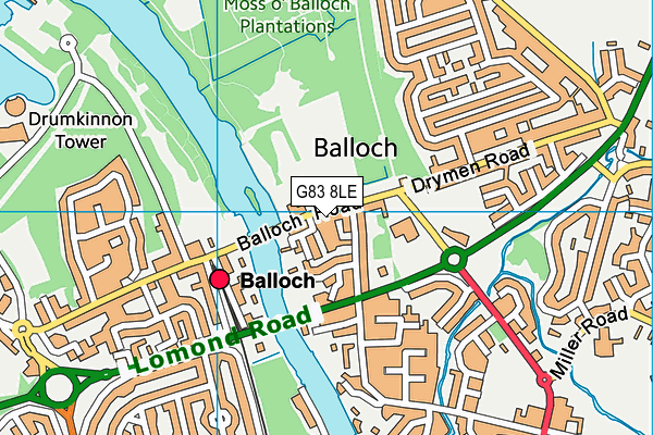 G83 8LE map - OS VectorMap District (Ordnance Survey)