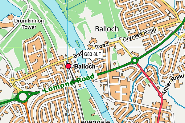 G83 8LF map - OS VectorMap District (Ordnance Survey)