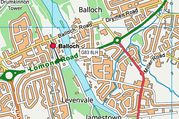 G83 8LH map - OS VectorMap District (Ordnance Survey)