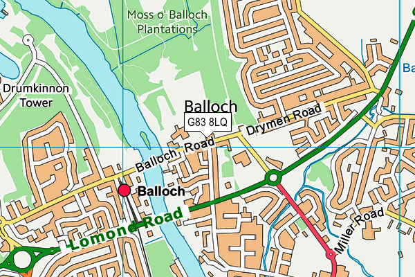 G83 8LQ map - OS VectorMap District (Ordnance Survey)