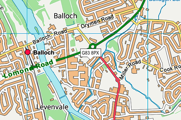 G83 8PX map - OS VectorMap District (Ordnance Survey)