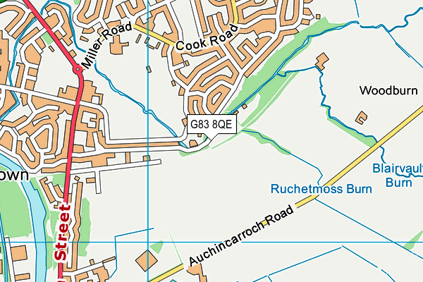 G83 8QE map - OS VectorMap District (Ordnance Survey)