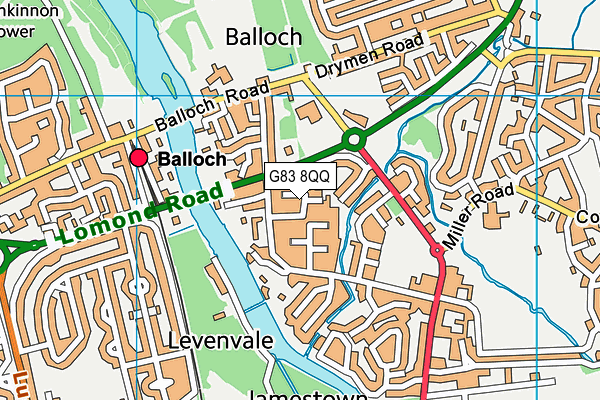 G83 8QQ map - OS VectorMap District (Ordnance Survey)