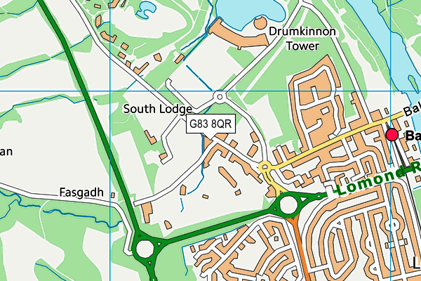 G83 8QR map - OS VectorMap District (Ordnance Survey)