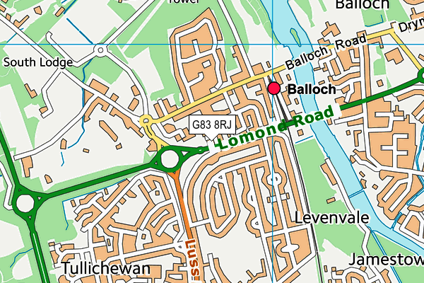 G83 8RJ map - OS VectorMap District (Ordnance Survey)