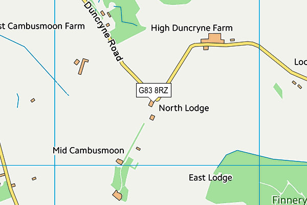 G83 8RZ map - OS VectorMap District (Ordnance Survey)