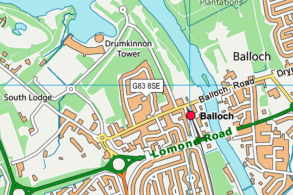 G83 8SE map - OS VectorMap District (Ordnance Survey)