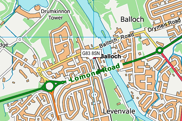 G83 8SN map - OS VectorMap District (Ordnance Survey)