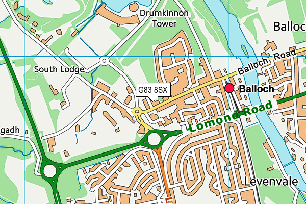 G83 8SX map - OS VectorMap District (Ordnance Survey)