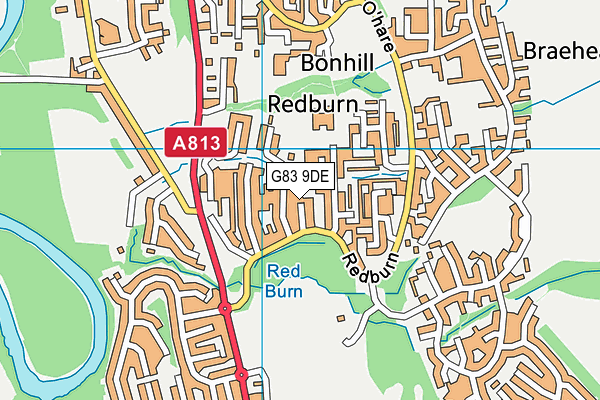 G83 9DE map - OS VectorMap District (Ordnance Survey)