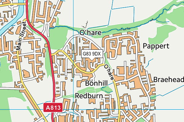 G83 9DX map - OS VectorMap District (Ordnance Survey)